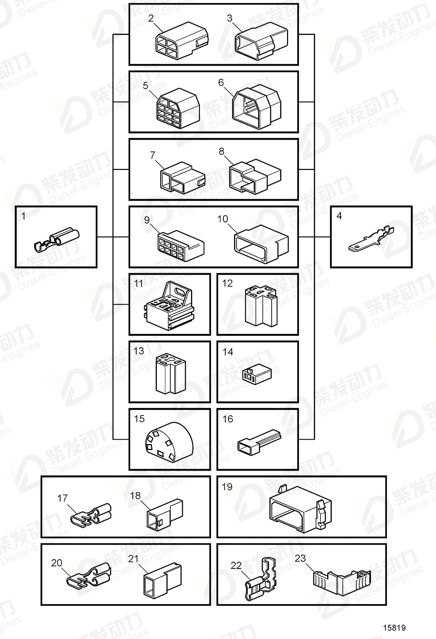 VOLVO Cable terminal 949206 Drawing VOLVO Cable terminal 949206 Drawing